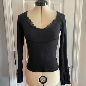 Free People Long Sleeve with lace detailing